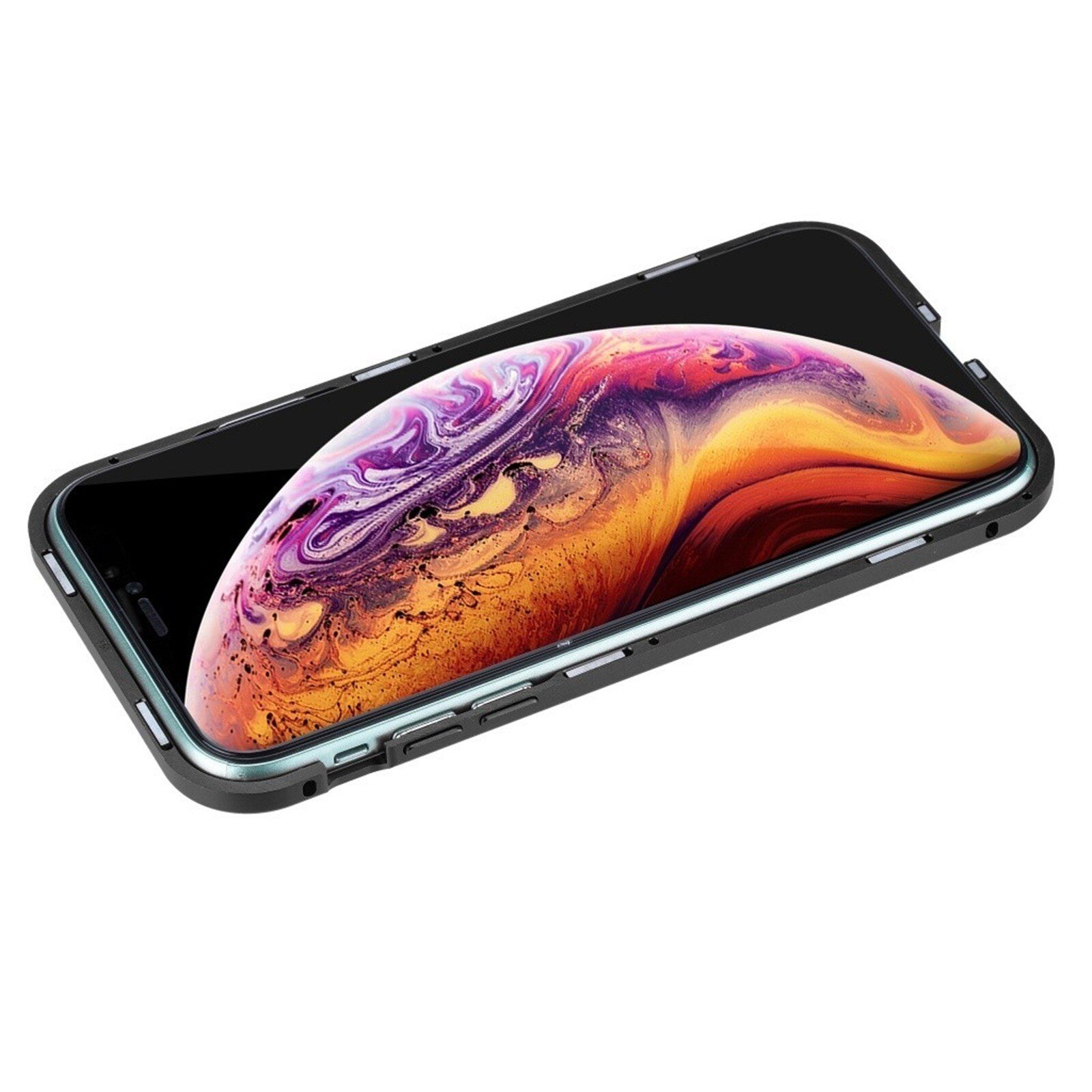 Iphone Case Telefoon Bescherming Anti-Fall 360 ° Magnetische Adsorptie Anti-Zie Privacy Dubbele Case Cover Voor Iphone 12 Mini