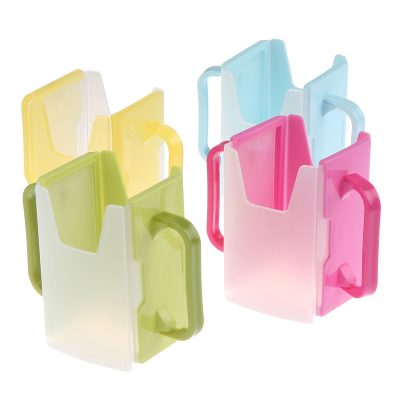 Taza para botella, porta leche, ajustable, de plástico seguro, para bebé, caja para zumo para bebé