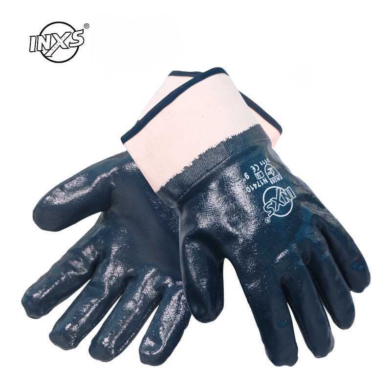 Electric Welding Gloves Oil-proof Anti Abrasion Cut Resistant Safety Protective Nitrile Work Gloves Soldering Metal Gloves