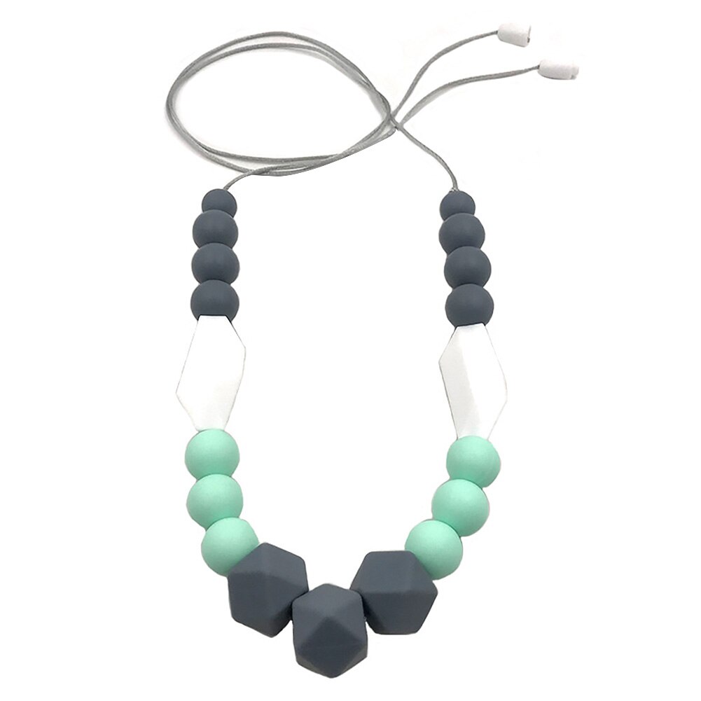 Silicone da donna per la decorazione del collo della mamma accessori per gioielli per bambini collana perline per dentizione pendente fatto a mano All-Match