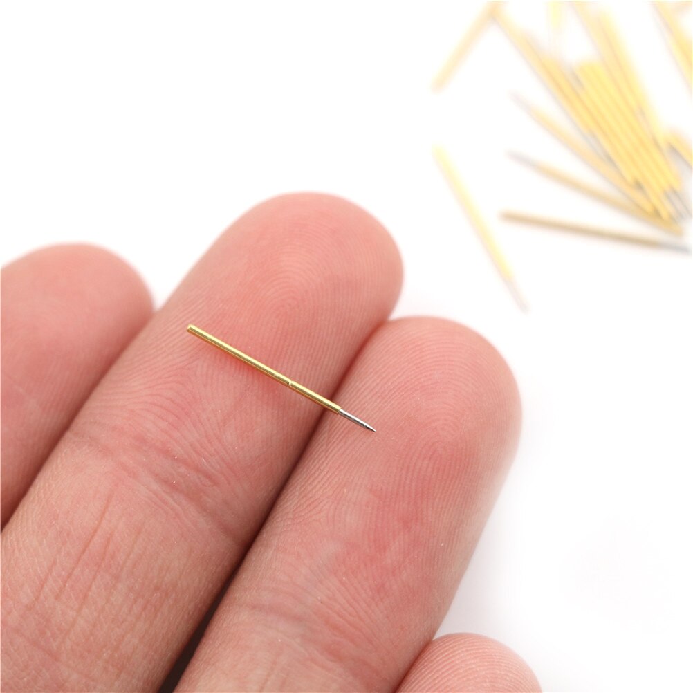 100Pcs/Bag Dia 0.5mm Stainless Steel Spring Test Probe Pogo Pin P50-B1 Length 16.35mm