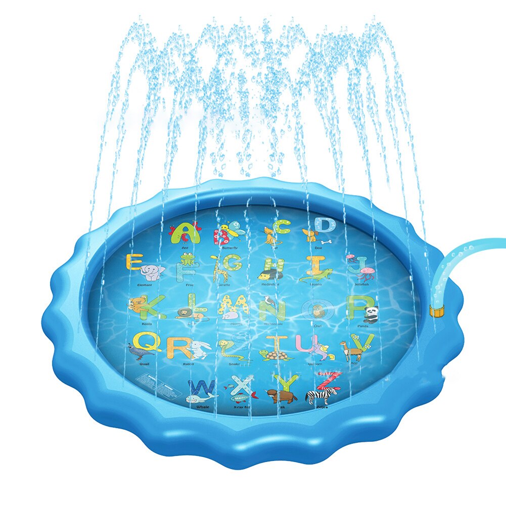 Baby Kids Spray Water Game Pad Outdoor Lawn Children Play Water PVC Cushion Inflatable Kids Rug Water Mat Pad Sprinkler Play Toy: A