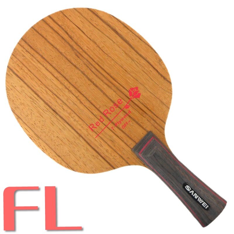 Sanwei H6 (H-6, H 6) Red Rosewood (7-madeira Compensada) Ataque + Loop OFF + Ténis de Mesa Lâmina para Raquete de Pingue-pongue: FL  long handle