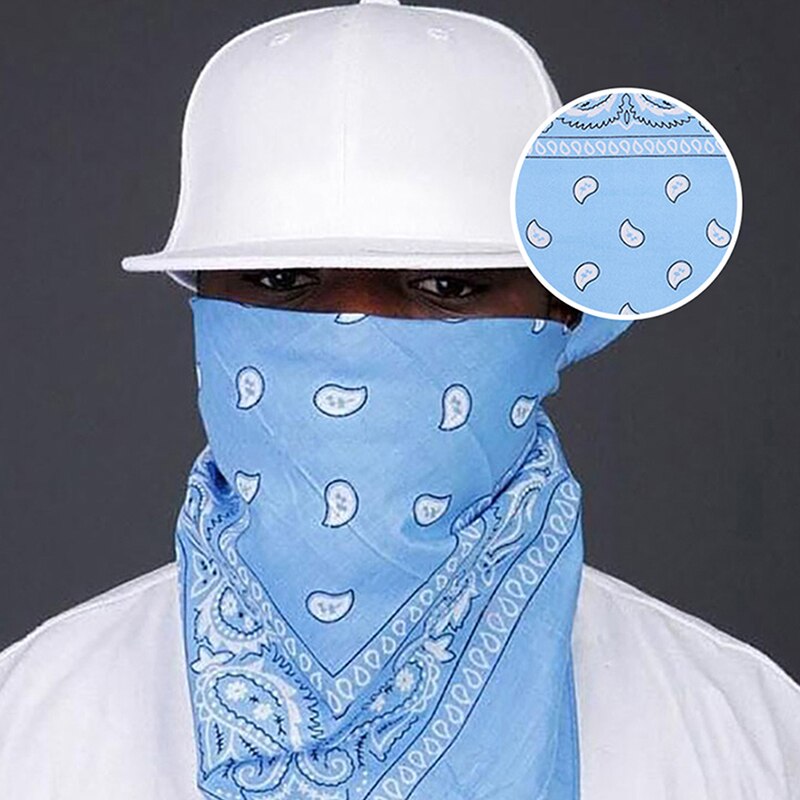 Hiphop katoenen bandana vierkante sjaal 55cm*55cm zwarte rode paisley hoofdband bedrukt voor dames/heren/jongens/meisjes kledingaccessoires