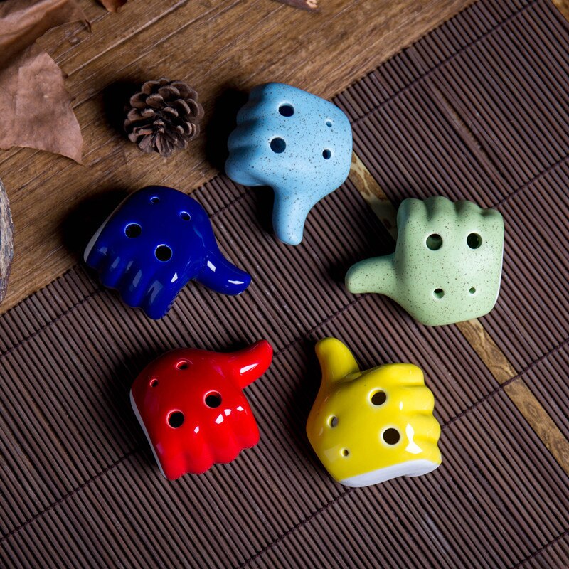 6 Hole Ocarina Cartoon Ocarina Alto C Beginners Vuist Karakter Modelleren Proces