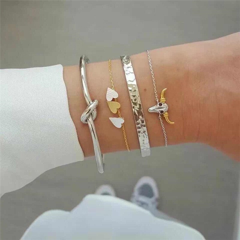 WUKALO Charm 4 stks/set Damesmode Kristal Cirkel Blad Ketting Gouden Kleur Gesimuleerde Parel Armband Set Party Bruiloft Sieraden