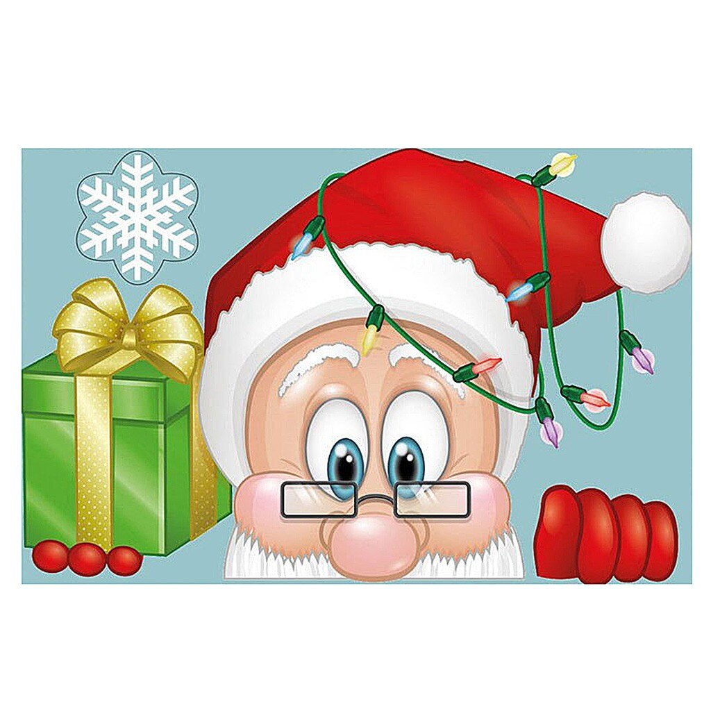 Christmas Decoration For Windows Stickers Window Background Wall Sticker Glass Removable Wallpaper Stickers Xmas Decoration