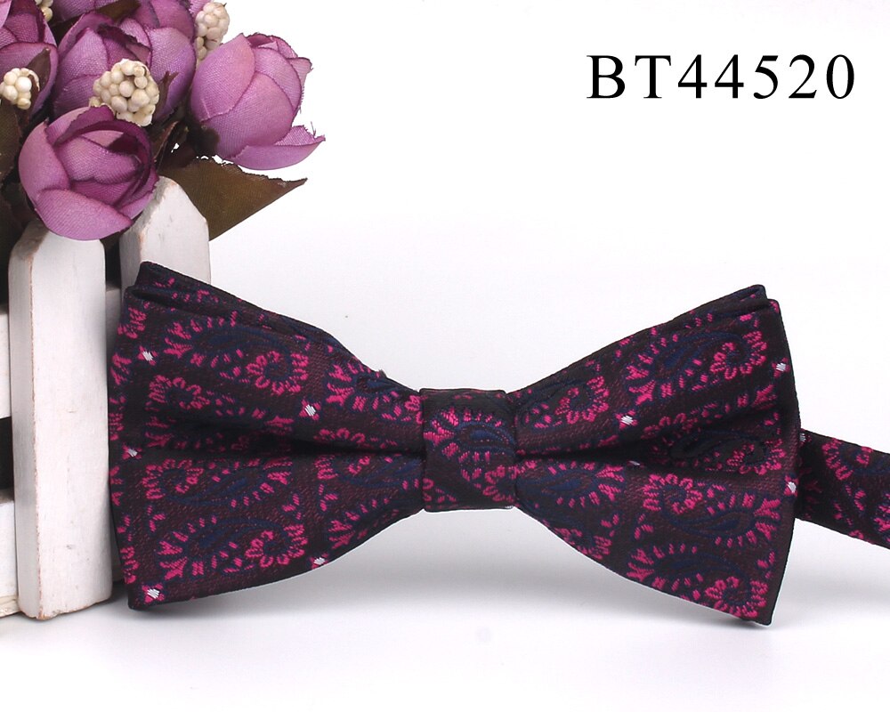 Pajarita clásica de Jacquard para hombre, pajaritas florales para adulto, de boda y negocios, trajes de mariposa, novedad: BT44520