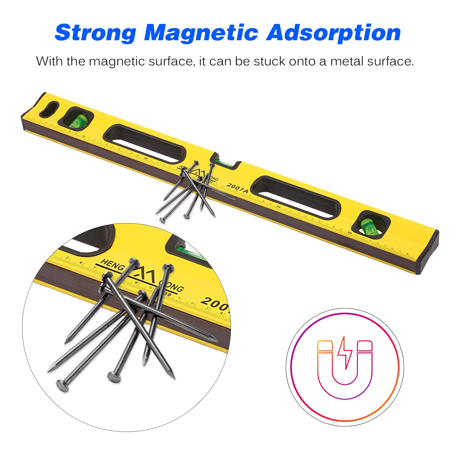 Waterpas 60cm - Aluminium Legering - Sterk Magnetisch - Hoge Precisie Meetinstrument