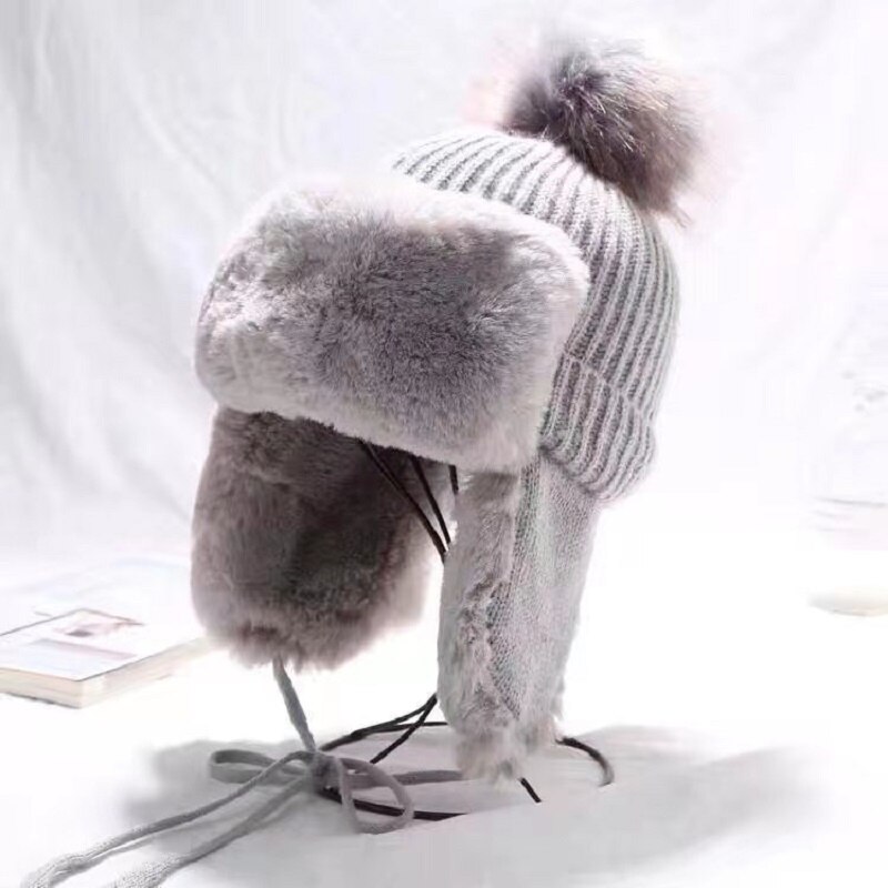 Gorro de lana suave y cálido para mujer, gorros para esquí, 6 colores, Unisex, Otoño e Invierno: Gris