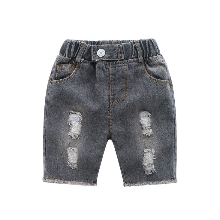 Pantalones cortos de mezclilla rasgados para niños de verano , pantalones cortos vaqueros casuales para niños, pantalones vaqueros para niños de 2 a 8T: 2 / 24 meses
