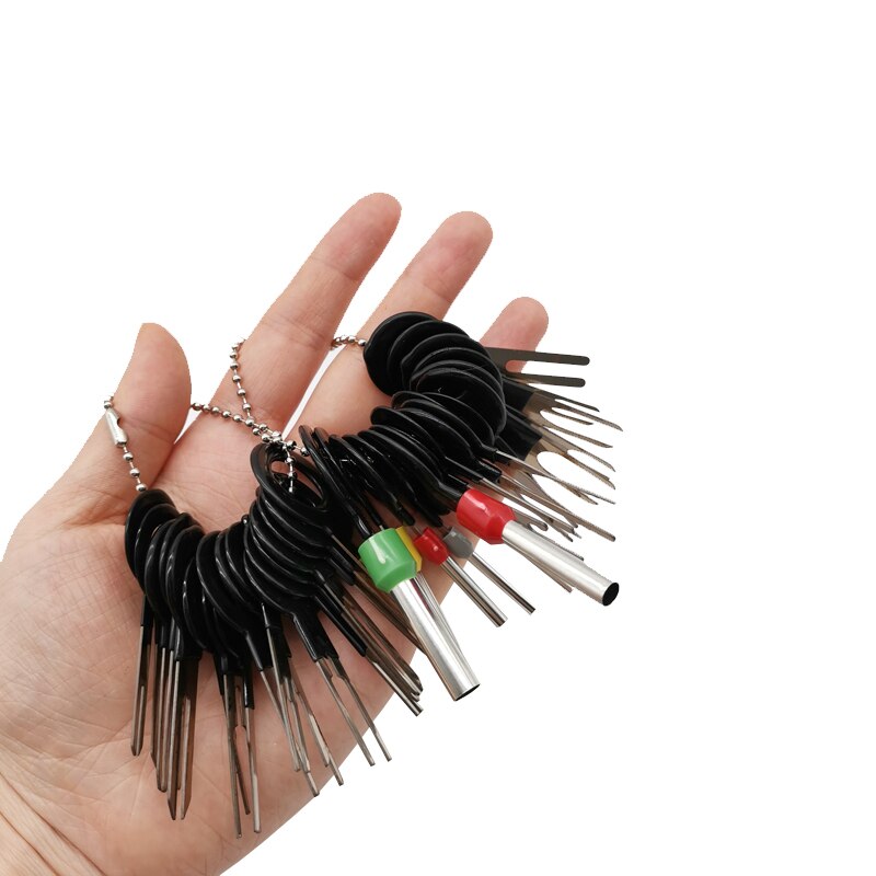 Kit de Extractor de pines para coche, herramienta de extracción de terminales, removedor de pines, Conector de crimpado de cableado eléctrico, herramientas manuales de reparación, 36 Uds.