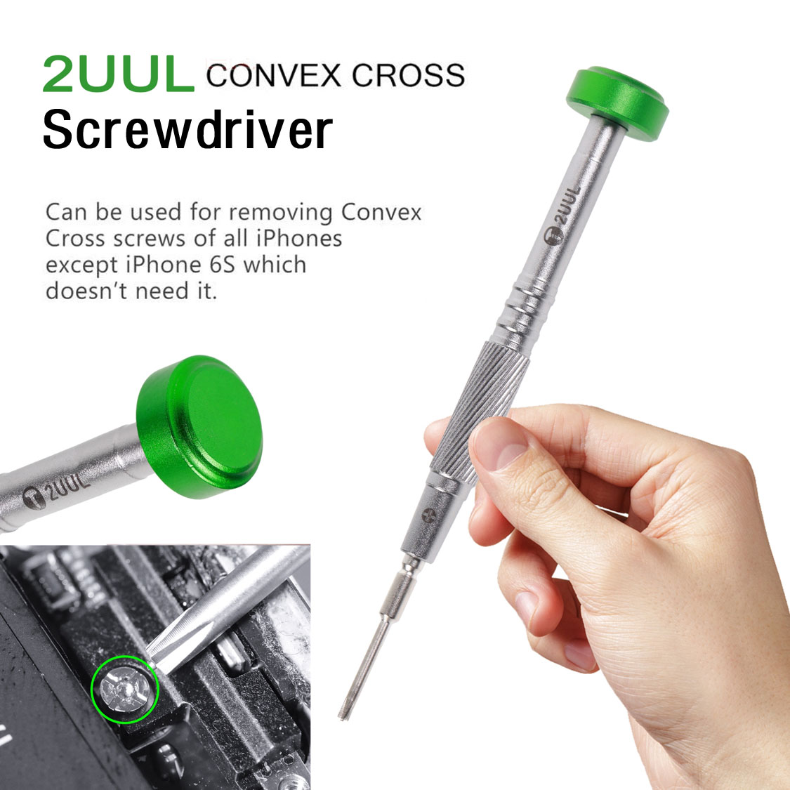 2UUL Precise Screwdriver Repair Bolt Driver For IPHONE Android Mobile Phone Clocks Watches LCD Screen Dismantling Tool: Blue