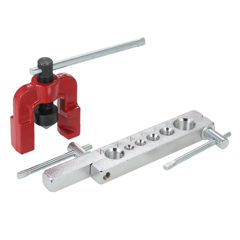 Juego de 6 herramientas de abocardado para tubos y tubos, herramientas de extensión de Metal para carpintería 3/16-5/8, tubos de abocardado para línea de frenos de aire: Default Title