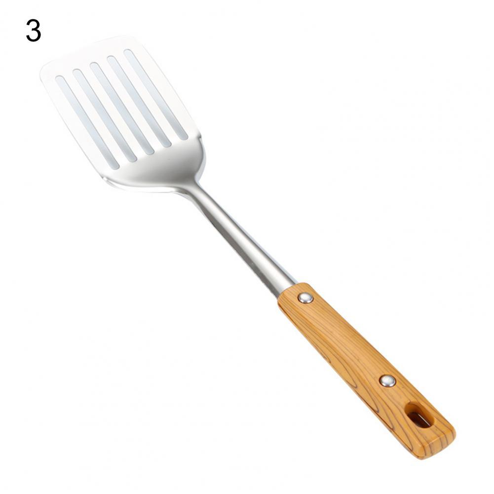 Great Cooking Shovel Mirror Polishing Durable Soup Colander Shovel Cutlery Supplies Wok Shovel Cooking Spatula: 3