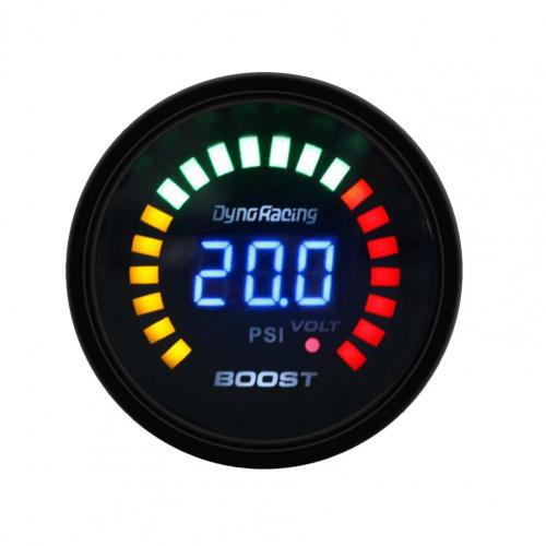 80% Sales Car Meter 20 LED Scale High Accuracy 52mm Car Digital Turbo Boost Meter for All 12V Cars: Default Title