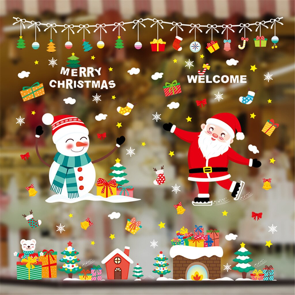 Weihnachten Mauer Aufkleber groß Nase Rentier Einkaufen Fenster Glas Dekor Fröhlich Christmas Dekorationen Pro Heimat Festival Wandgemälde Decals #20: A