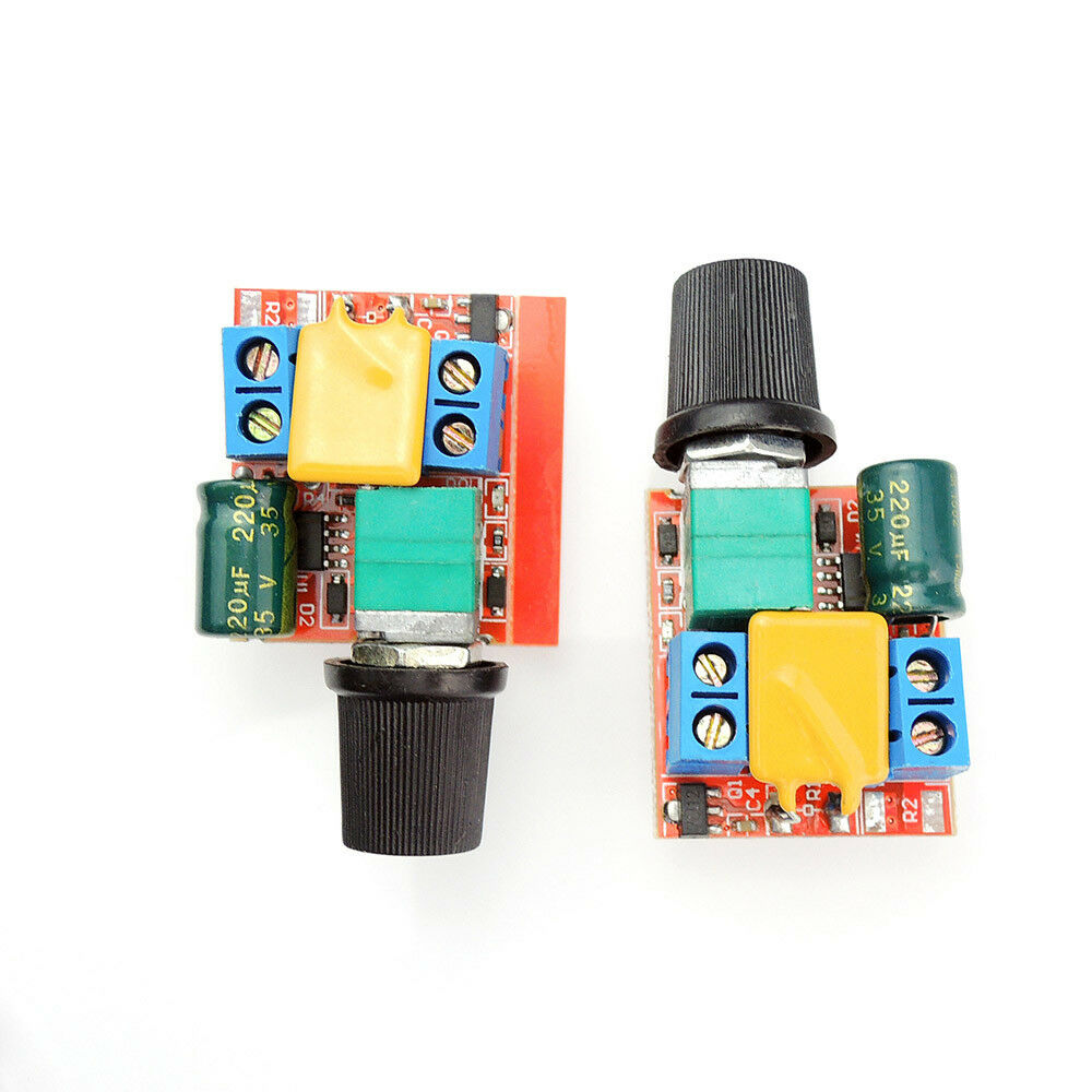 3 uds Mini CC 5A 3 V-35 V Motor PWM controlador de velocidad interruptor de Control de velocidad LED ventilador Dimmer