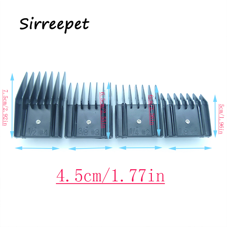 Guide de fixation de lame de tondeuse pour animaux de compagnie, peigne de taille Standard adapté à la lame Oster A5, 4 pièces/ensemble: Black