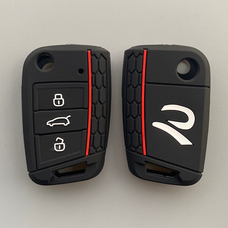 Funda de Gel de sílice para llave de coche, cubierta de 3 botones para Volkswagen Golf 7 mk7 Seat Ibiza Leon FR 2 Altea Azteca para Skoda Octavia