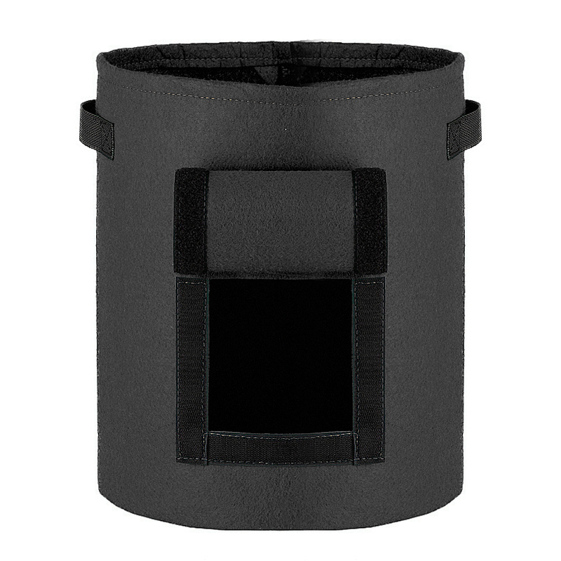 Home Greenhouse Grow Bag Thicken Garden Pot Planting DIY Potato Grow Planter Planting Container Vegetable Seeding Gardening Bag: Black L