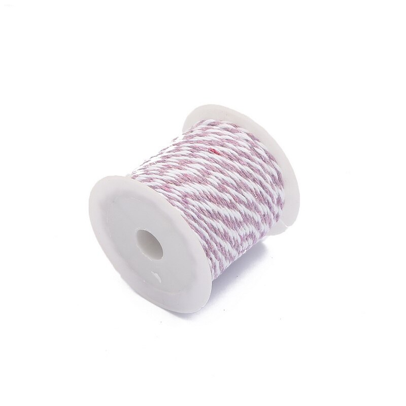 10m/roll bicolore coton cordon coloré cordon corde Beige torsadé artisanat macramé chaîne bricolage maison Textile mariage décoratif approvisionnement: Light Purple