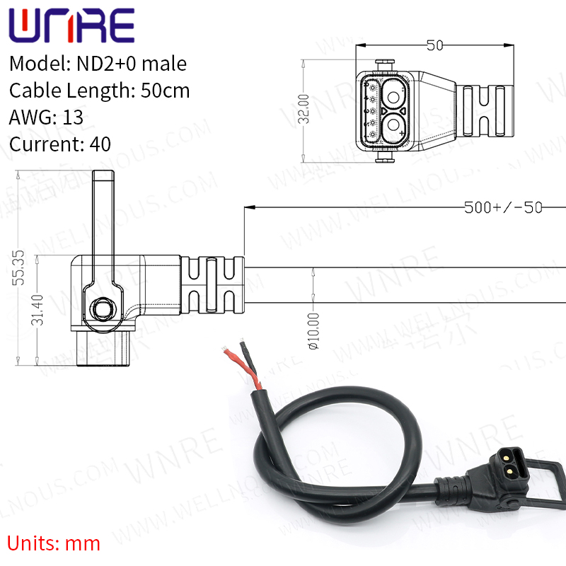 Scooter Socket E-Bike Battery Connector 30-50A IP67 2+5 2+0 Waterproof Plug Electric Bike Charging Port Cable Plug Batteries: Dark Grey / 5-9Pcs