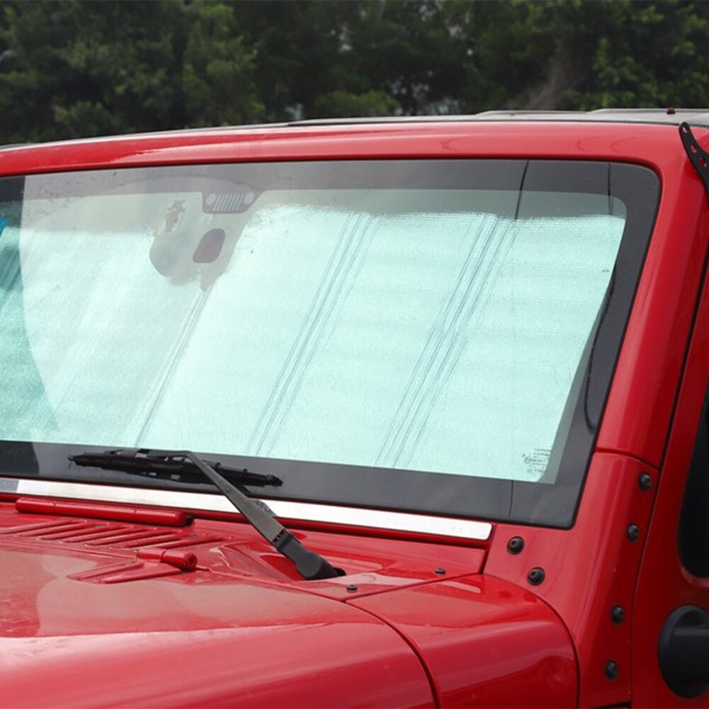 Durable Heat Shield Sun Visor Mat Windshield Sunshade Summer Silver Anti UV Reflector Aluminum Foil Block Sunlight For Jeep