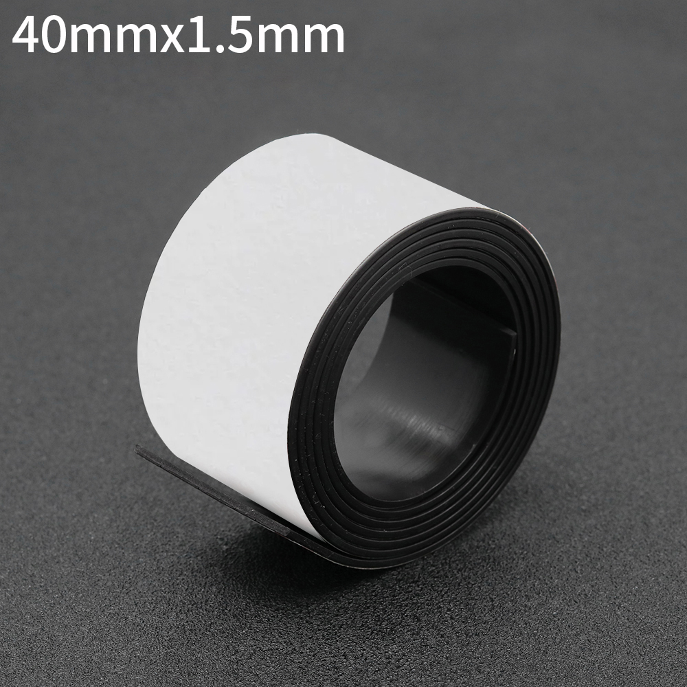 Zelfklevende magneetstrip Rubberen magneetband Sterke flexibele magneetstrip voor koelkast Fotoposters Gratis snijden DIY: 10M / Zilver