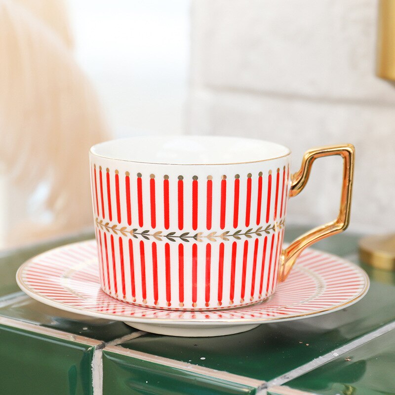 Marokko Stil Kaffee Tische Tasse mit Untertasse Porzellan Tasse einstellen für Heimat Küche Büro Tisch Getränk für Hochzeit: 12