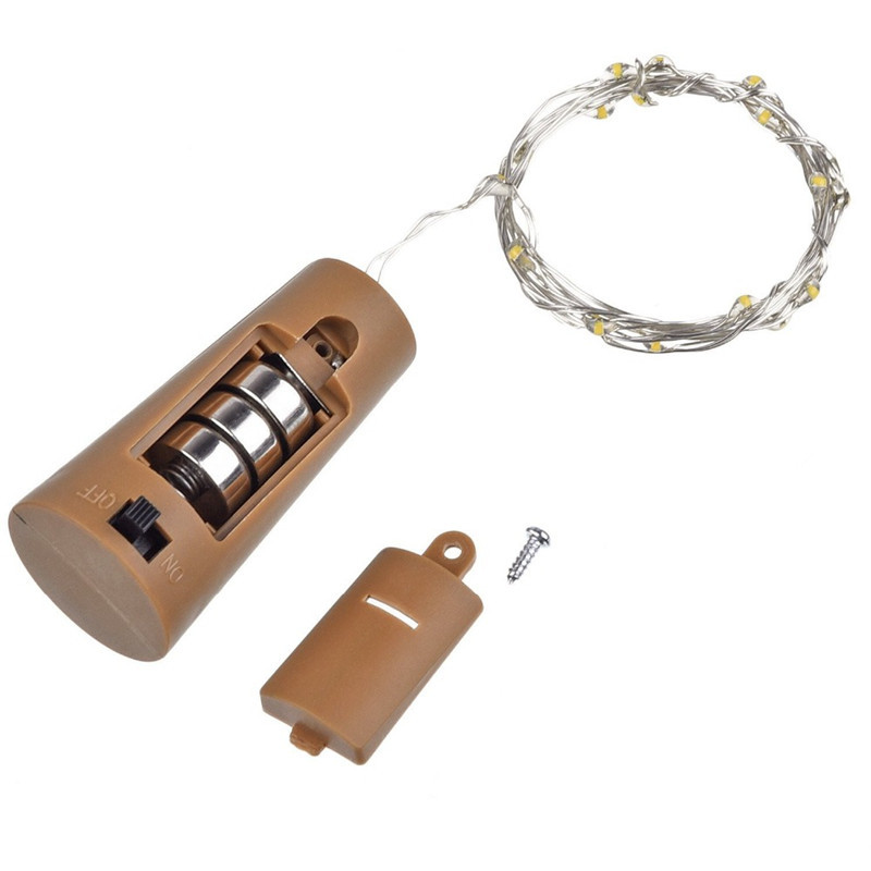 1M 2M Wine Bottle Light Cork Shape Battery Copper Wire led String Lights for Bottle DIY LED Bulbs Outdoor Christmas Tree Wedding