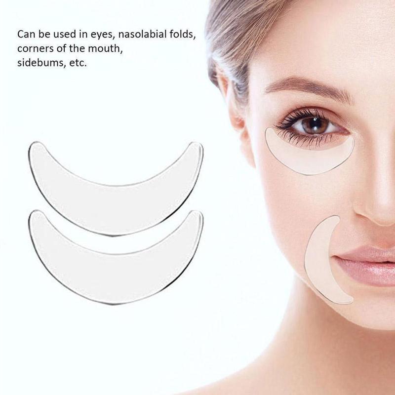 4Pcs/Set Anti Eye Face Pad Reusable Face Lifting Beauty Silicone Overnight Remove Tool Invisible Lines A4X8