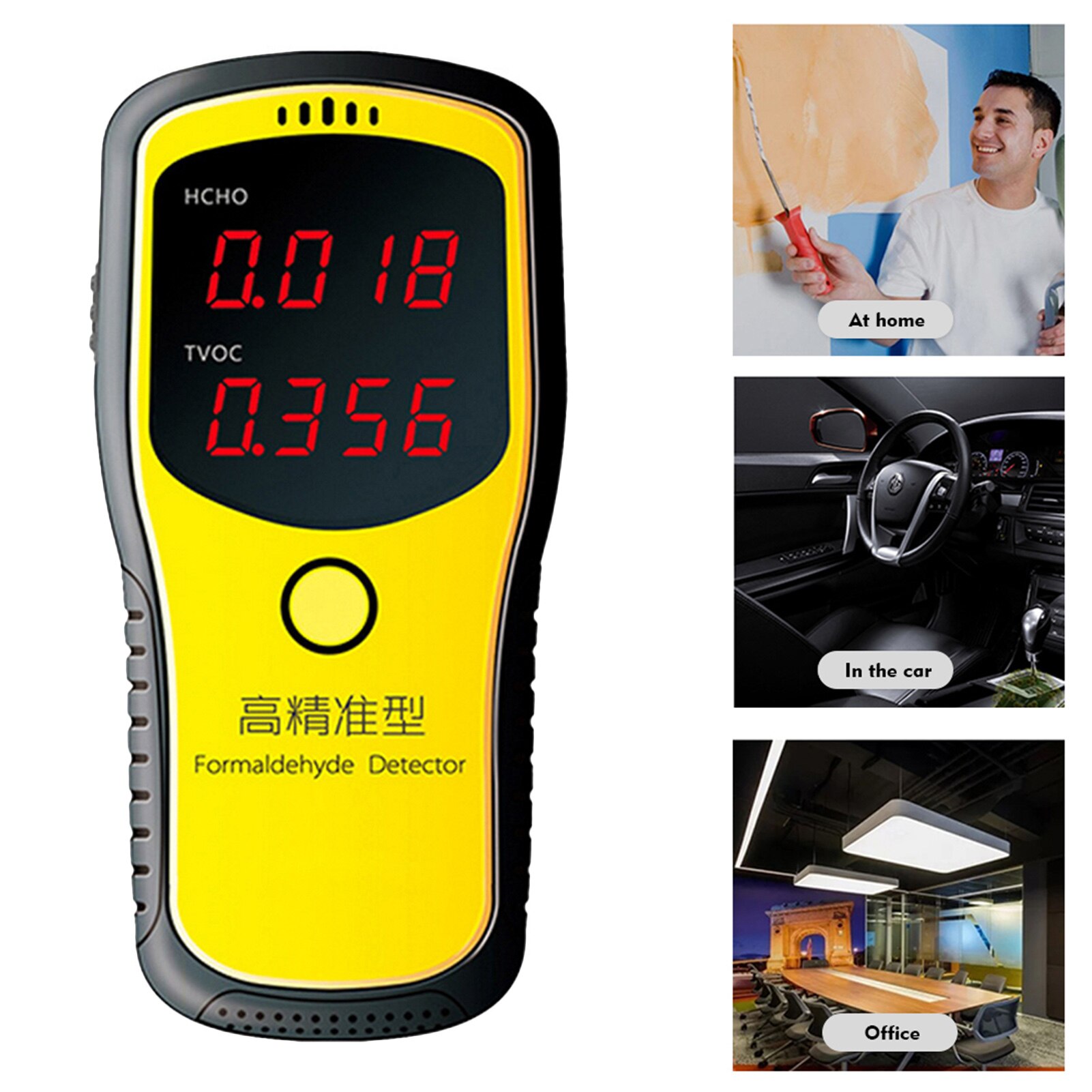 Formaldehyd  co2 hcho tvoc led digitalt display meter tester mini  co2 luftdetektor gasanalysator beskyttet lufttester