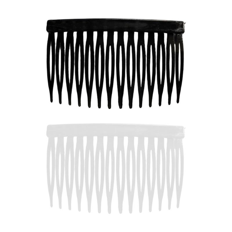 10 Teile/satz Braut Tiara Schleier Kamm Kunststoff Schwarz Weiß transparent Gabel Kämme