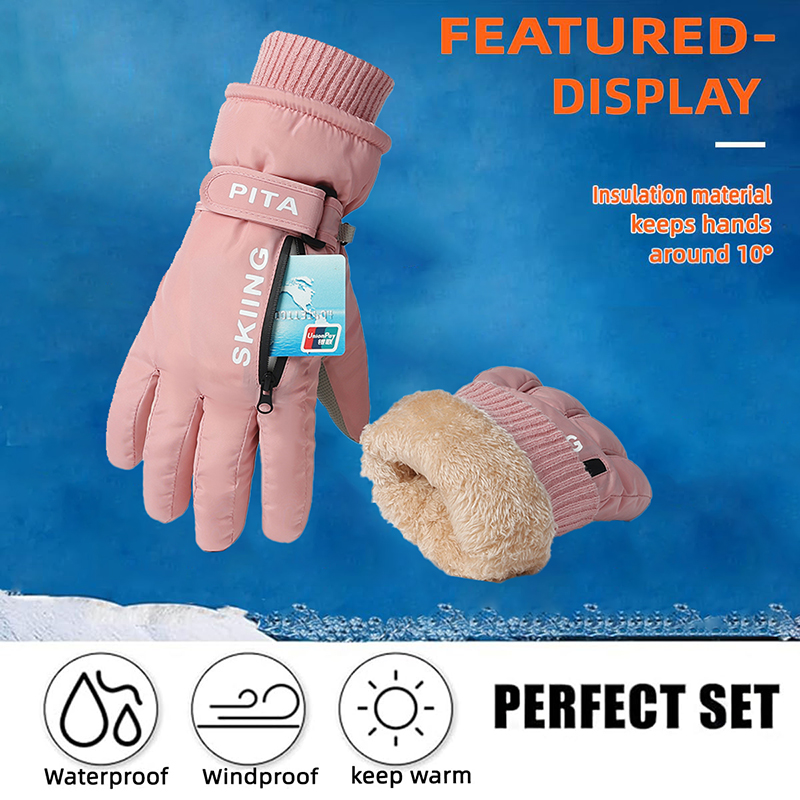 Guantes deportivos de invierno, guantes de esquí táctiles antideslizantes, bolsillo impermeable, accesorios de Snowboard, guantes cálidos para hombres y mujeres, mitones