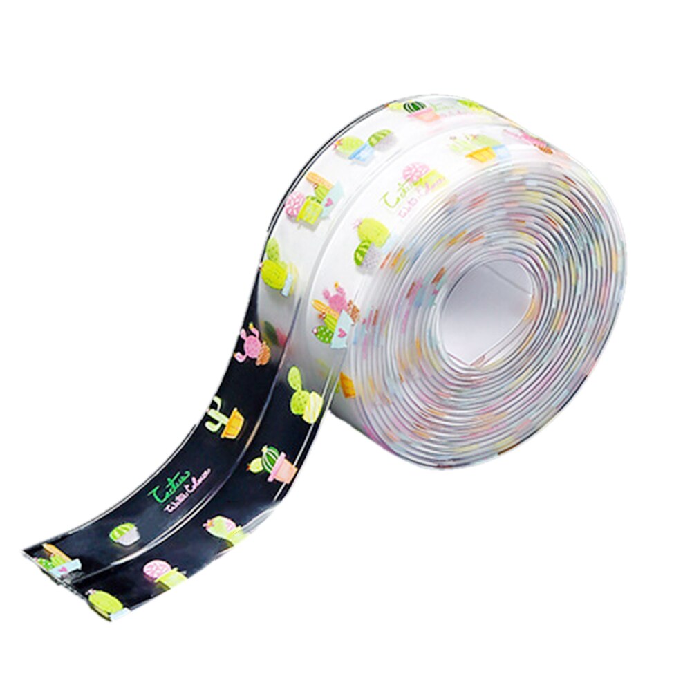 Self Adhesive Waterproof Bathroom Sink Sealing Strip Tape PVC Mold Proof Wall Stickers for Kitchen Countertop Stove Toilet Gap: C