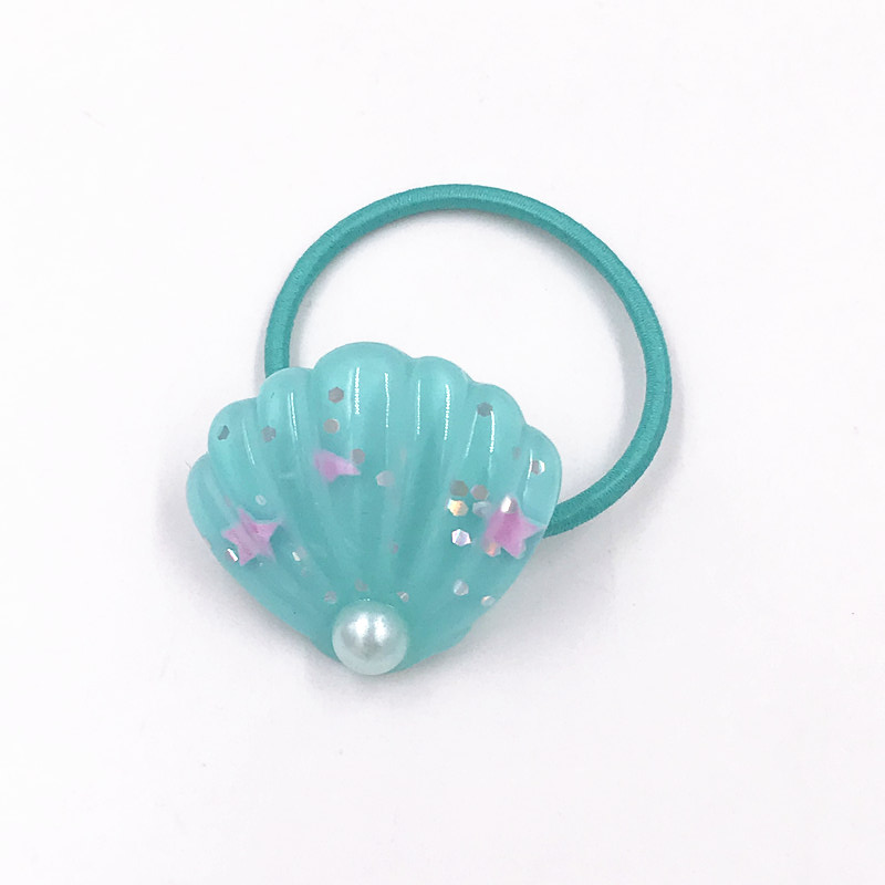 1 pièces scintillant coeur étoile de mer sirène queue bandeaux enfants élastiques bandes de cheveux enfants femmes bandes de caoutchouc filles cheveux corde