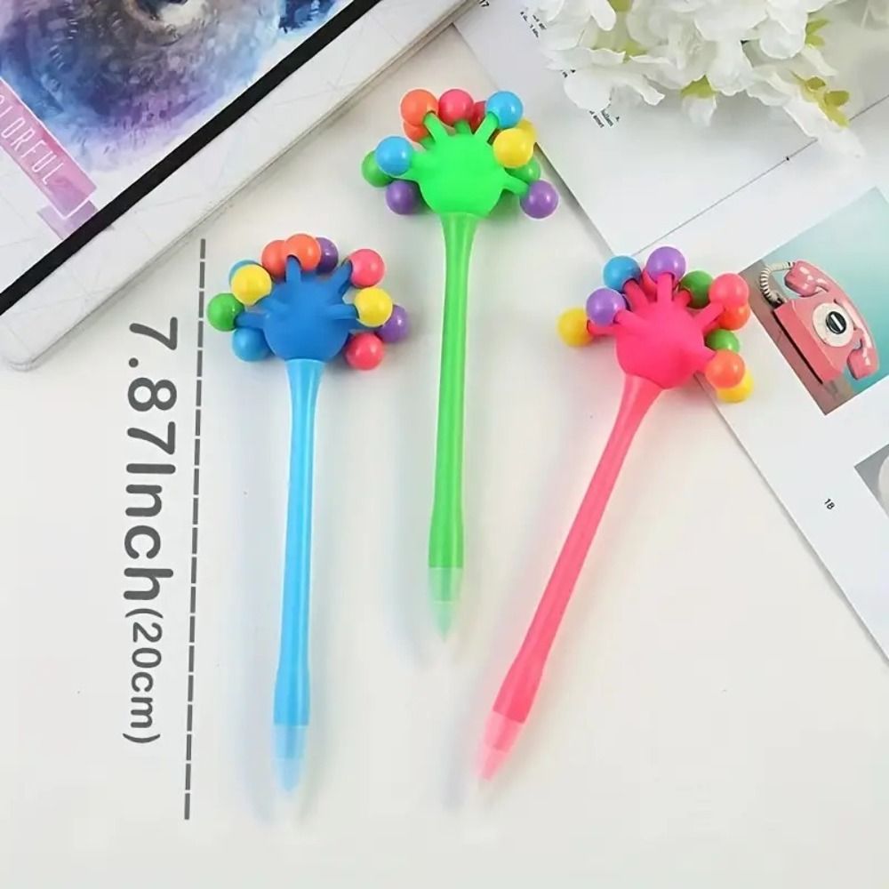 Fun To Your Writing Small Ball Ballpoint Pen Novelty Pen Entertainment Toy Pen Decompression Pull Ballpoint Pen Office Supplies