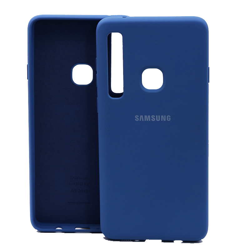 Dla Samsung A9 2018 przypadku cukierki kolor miękkiego silikonu zderzak przypadki na Samsung Galaxy A9 2018 przypadku telefonu dla Samsung A9 2018 okładka: Blue