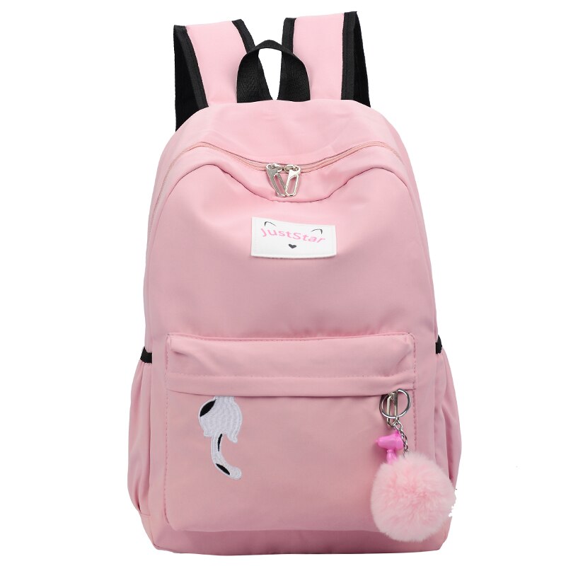 Preppy Style Women School Bag Brand Travel Backpack for Girls Teenagers Stylish Laptop Bag Rucksack Girl Schoolbag: pink