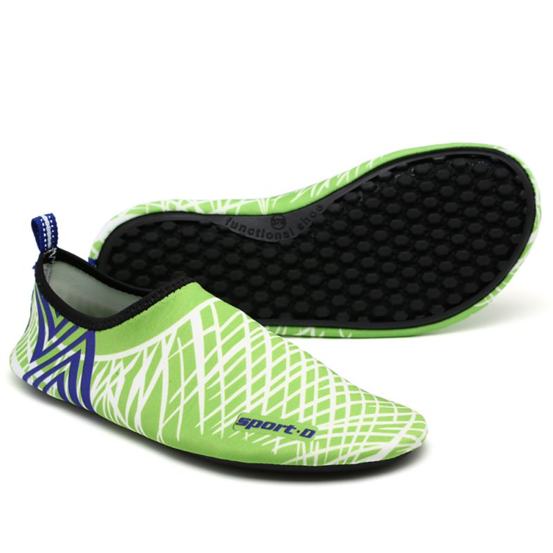 2 stuks heren dames blotevoeten huid sokken gestreepte schoenen strand zwembad water sokken sportschool aqua strand zwemslipper op surf aqua schoenen