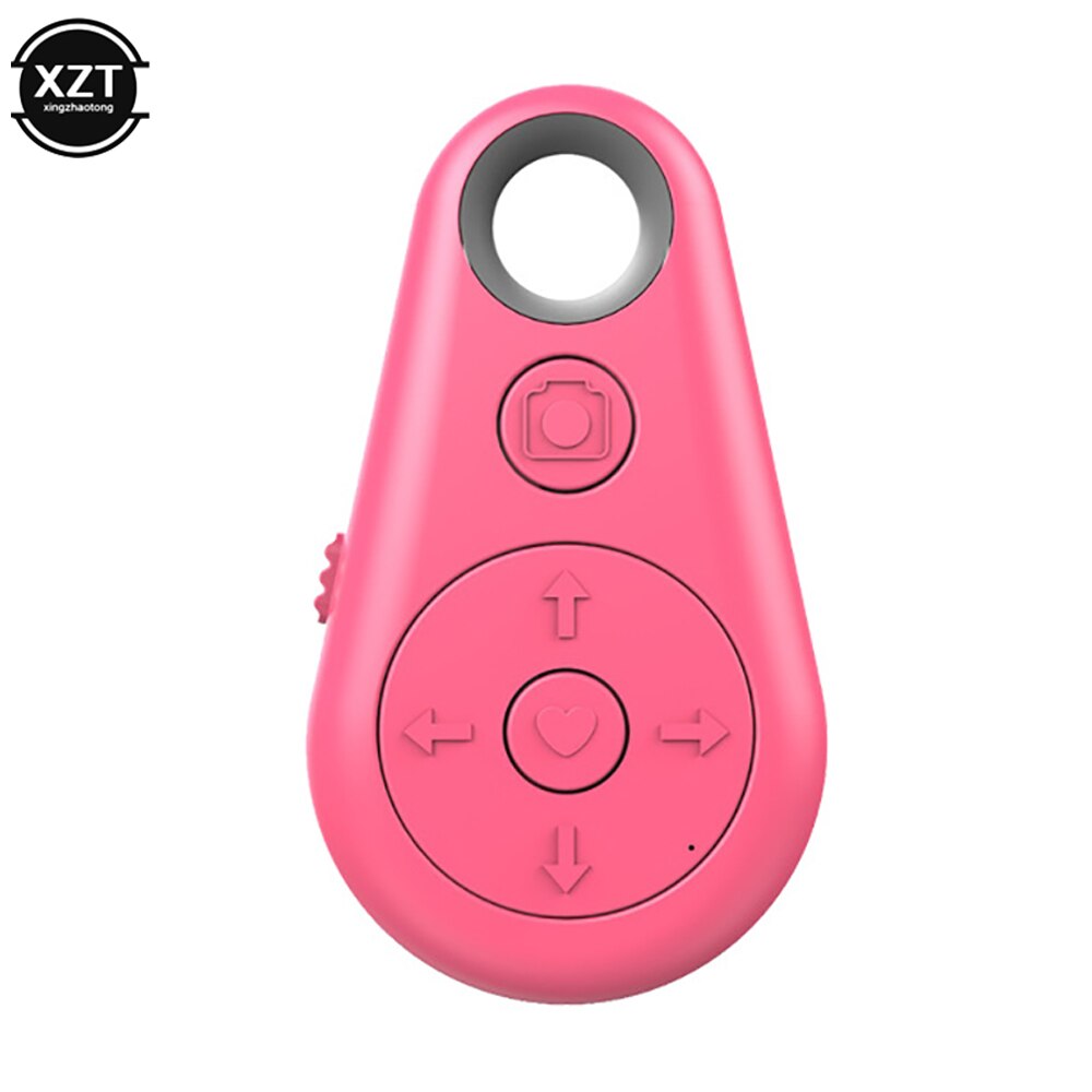 Shutter Release Button for Selfie Accessory Camera Controller Adapter Photo Control Bluetooth Remote for Selfie Turn Page: Pink