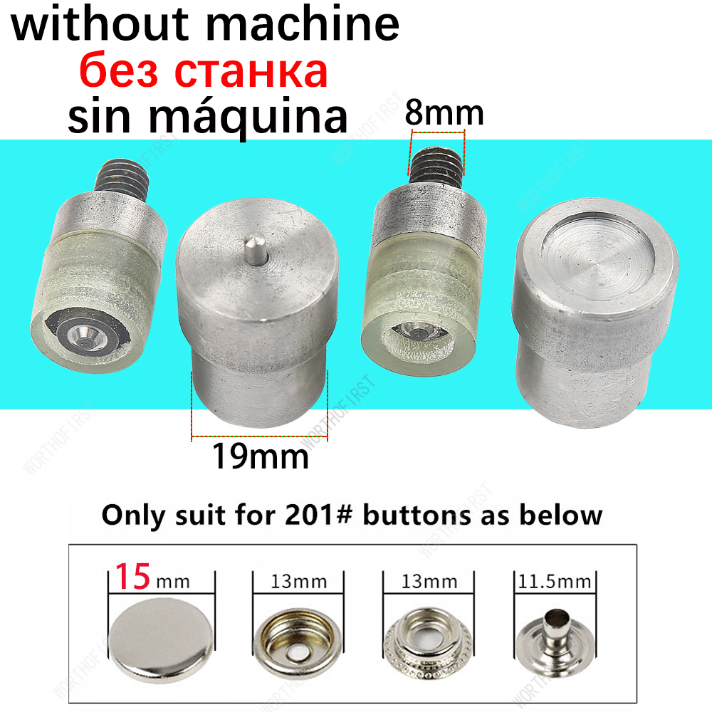 Hand Punch Press Machine Metal Mold For Snap Buttons Double Cap Rivets Eyelet Grommet Tools Dies Leathercraft Sewing Accessorie