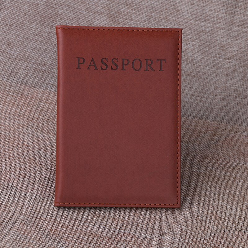 BONAMIE 11 Farben Unisex Reisepass Abdeckung Für Weibliche Pu Leder Grün Reisepass Männlichen Mädchen Reise Deckt für Pässe: Brown
