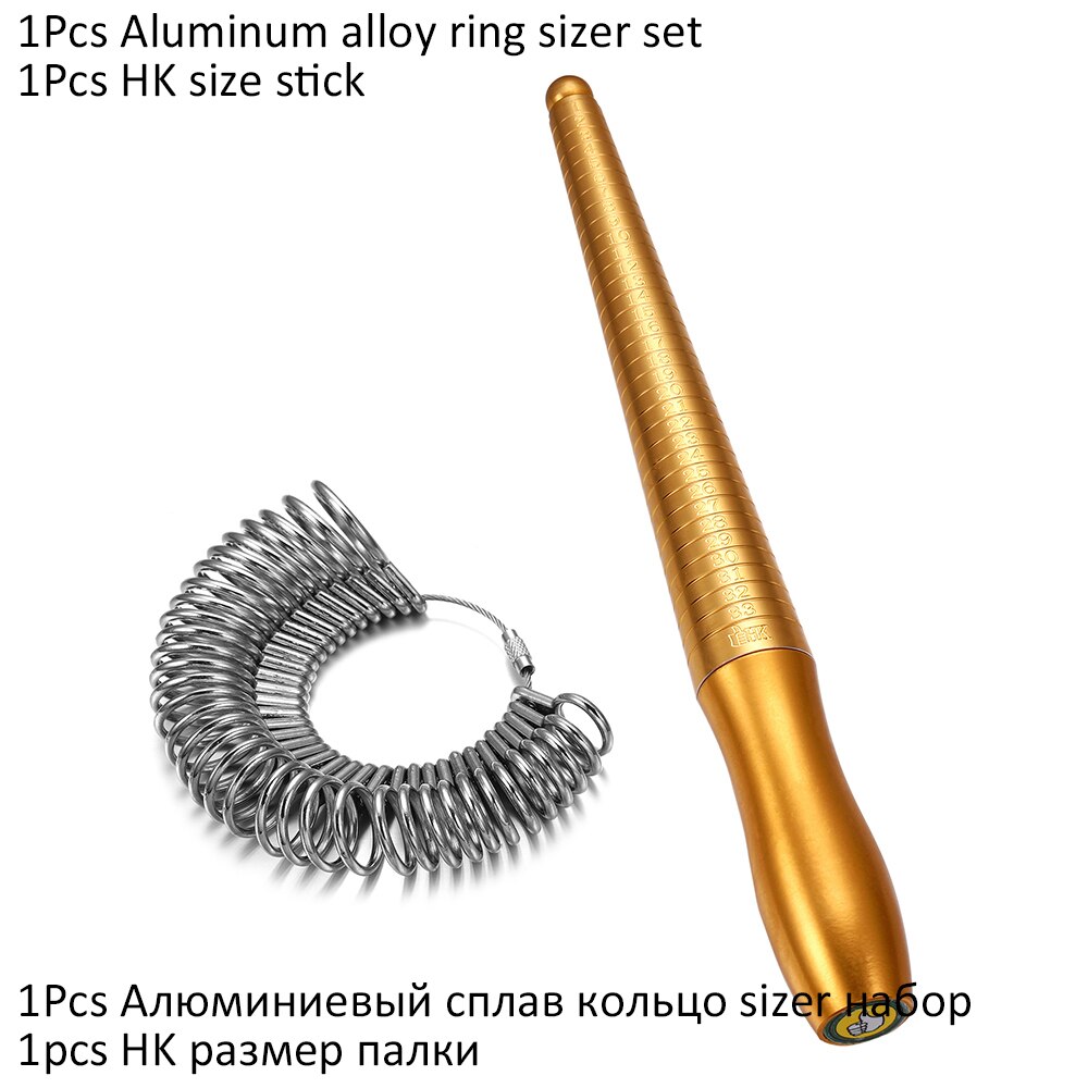 Varilla ampliadora de anillo , martillo con mango de mandril, medidor de anillo, palo medidor de dedo para hacer joyería DIY, herramientas de medición: Naranja