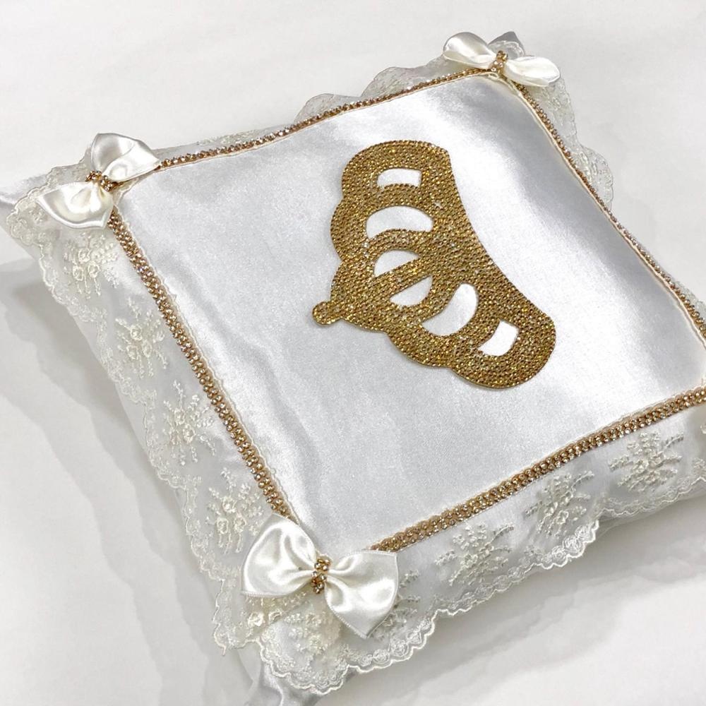 Modern Custom Pillow Luxury Custom Portable Newborn Baby Gold Cushion Jewelry Cushionhigh Qual: Dark Khaki