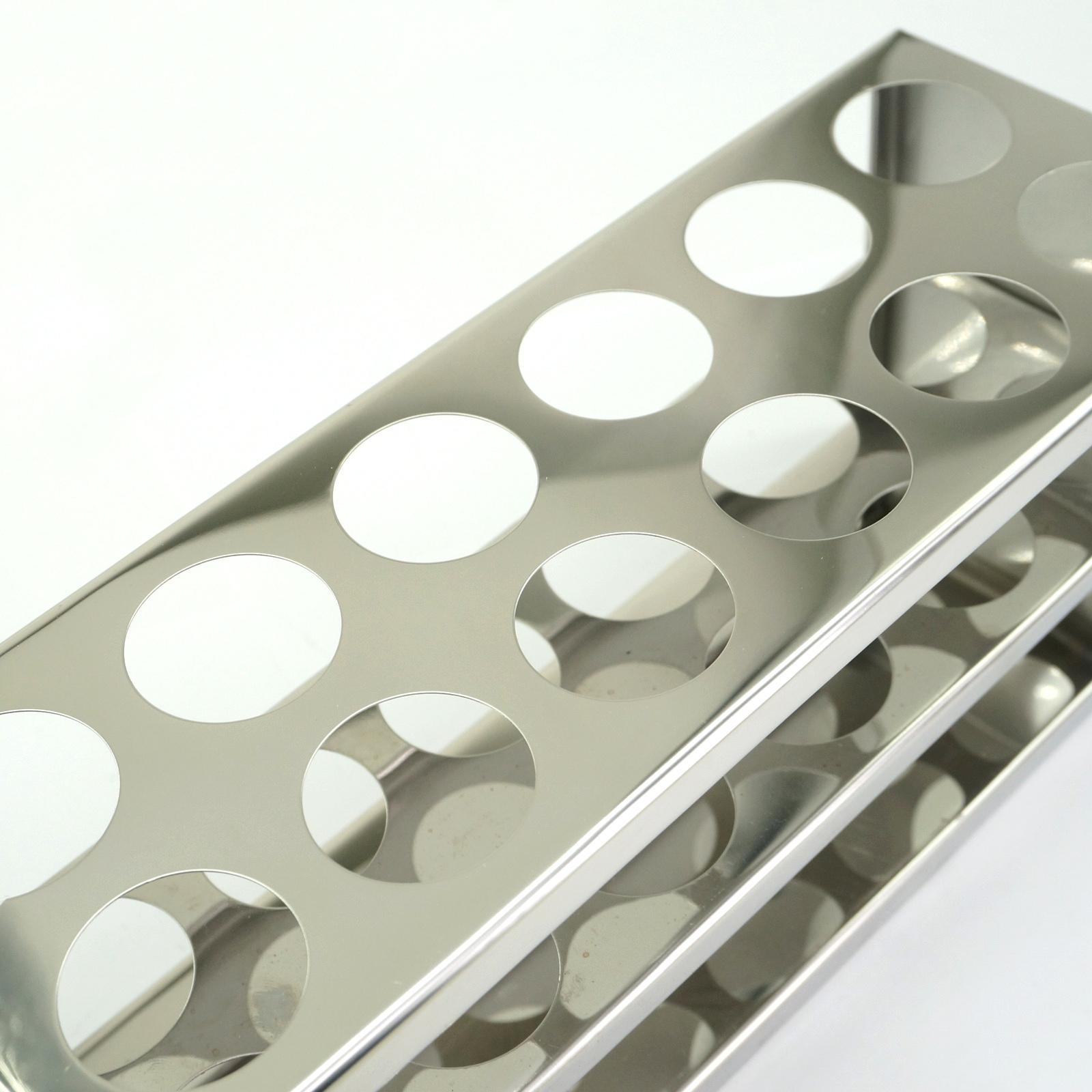 30mm diam  x 12 huller rustfrit stål reagensglasholder holder opbevaringslaboratorium