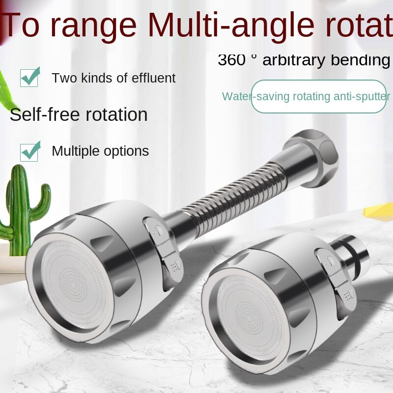 Kitchen Faucet Shower Head Splash-proof, Water-saving Pressurized Foamer Sink Faucet Universal Rotatable Foamer