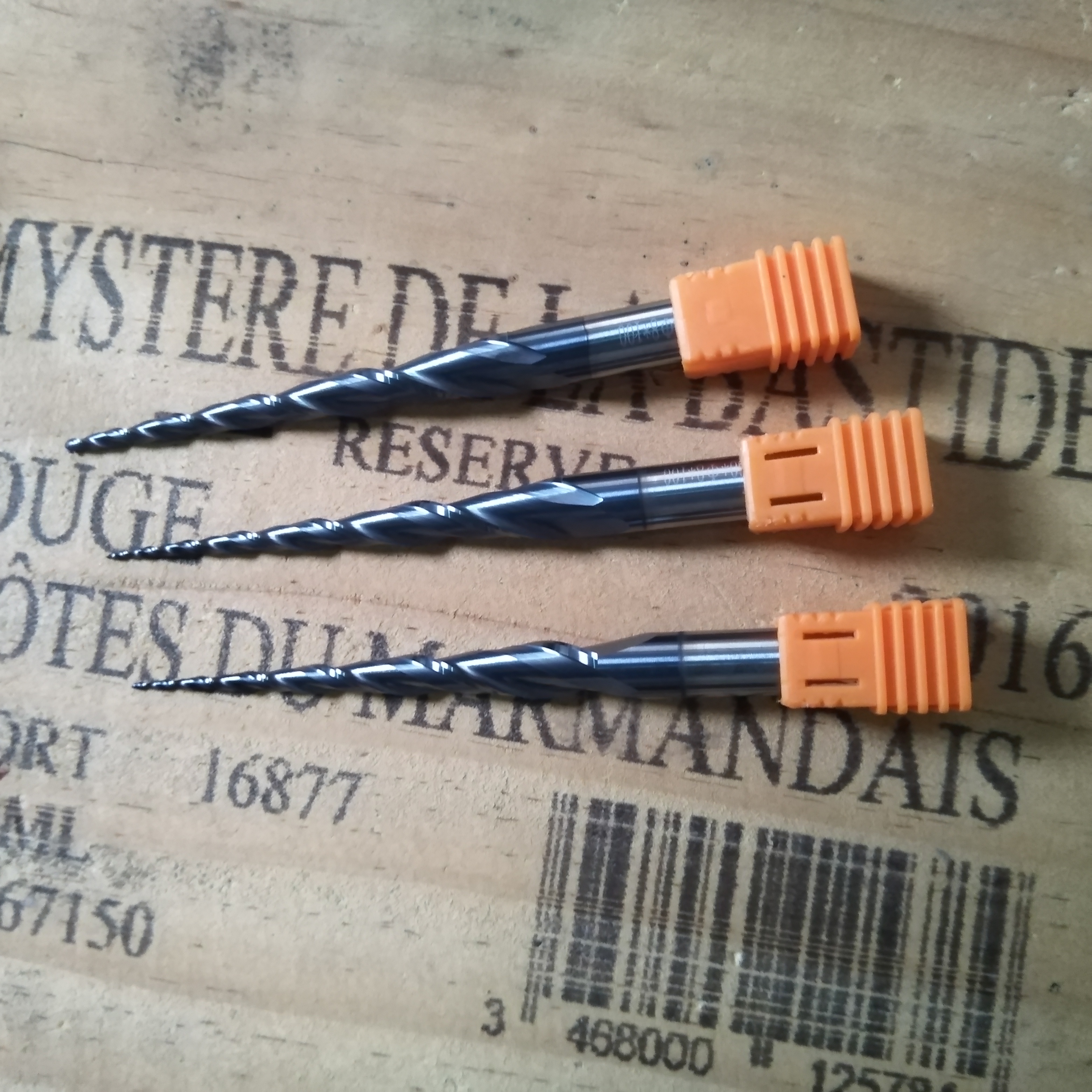 ZYYG Milling Cutter 2 FlutesHRC55Tapered Ball Nose End Mill Radius R0.25-R2.0mm CNC Router Bit for Wood CNC Engraver Carving Bit