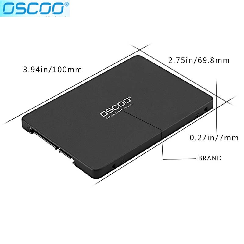 Oscoo 2.5Inch SSD 120GB SATAIII Black Metal Case SSD 240GB 480GB SSD Hard Drive Disk Disc Solid State Disks Internal SSD